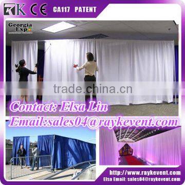 Hotel hall telescopic pole fittings pipe and drape elegant wall backdrop for sale