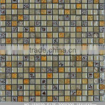 Clolorful Yellow Grey Pattern Ceramic Mosaic Tile