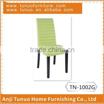 cheap green PU high back dining chair for restaurant