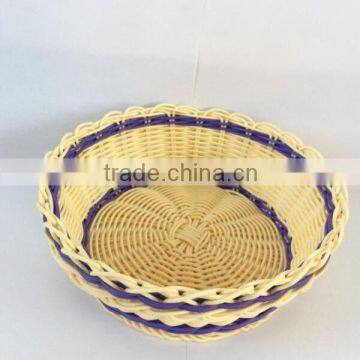 Hand Woven Imitate Rattan Vegetable Basket photo-3