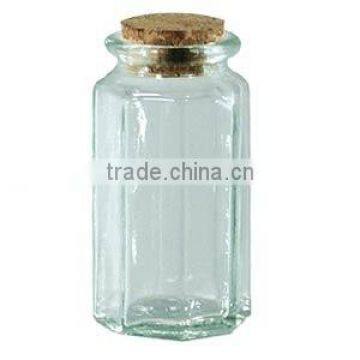 Clear glass jar