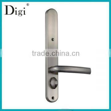 Hotel lock with satin nickel or satin brass