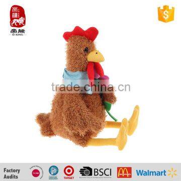 Meet EN71and ASTM Standard Stuffed Toy Chicken With Flower photo-3