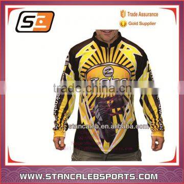 Stan Caleb Full dye sublimation fishing wear/polyester fishing shirt/customize fishing shirts dri fit