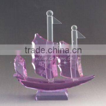 K9 crystal Decorative Crystal Sailboat For Souvenir