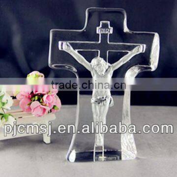 Beautiful Crystal Jesus Cross for Home Decration or Gift