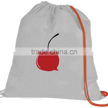 Cheap Custom Logo Printed white non woven drawstring backpack (FLY-PB004)