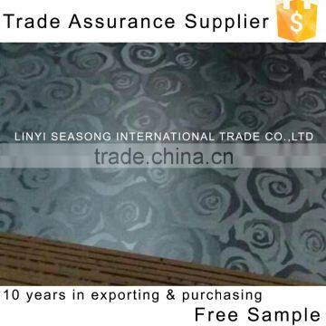 China 1220*2440*15mm 11 lines black rose design mdf grooved panels