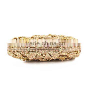 2016 Newest Latest India Rhinestone Crystal Gold Rose Pattern Party Wear Clutch Gem Purse (88162A-C) photo-6