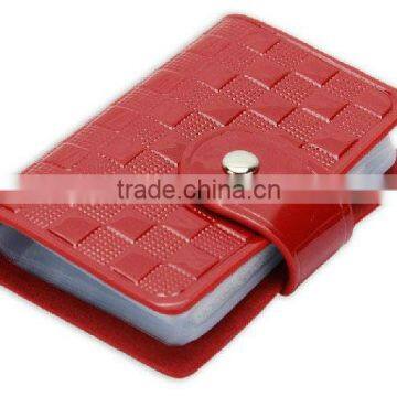 hot selling top grade leather card holder with inner plastic bags