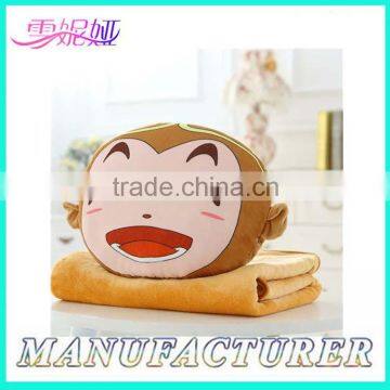 2016 Fashion Cute Soft Child Cushion Cheap Stuffed Monkey Pillow