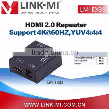LINK-MI LM-EX39 Wholesale Price HDMI Video Signal Amplifier Transmit up to 25m Under 4Kx2K@60Hz, YUV 4:4:4