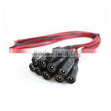 2.1*5.5mm Female DC plug to pvc extension cable