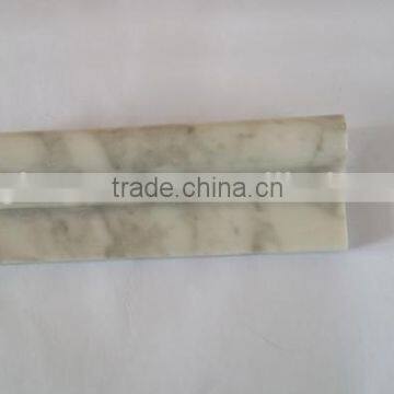 Decorative white ogee marble stone chair rail moulding