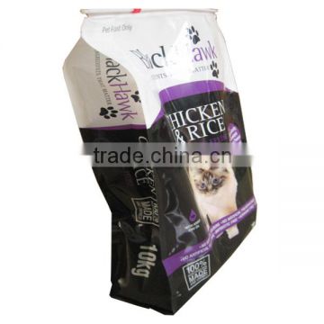 Plastic dog food packaging bag with zipper