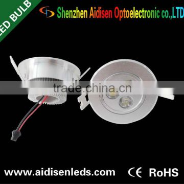 ShenZhen factory high lumen COB 3W led downlight cool white