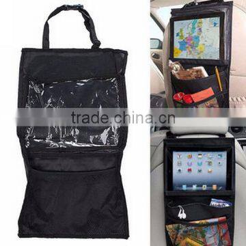 New design Car Back Seat Storage Bag / car seat hanging bag / Tablet Touch Screen bag