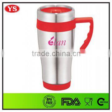 Customized 16 oz insulated stainless tumbler with handle