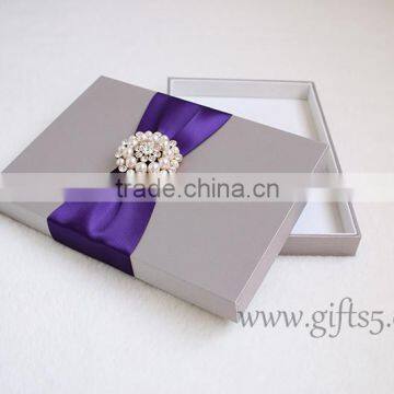 Custom Handmade Luxury Wedding Invitation Boxes for Sale photo-4
