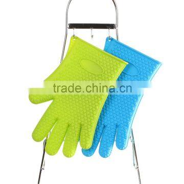 L size FDA food grade non stick silicone heat resistant bbq grilling cooking gloves