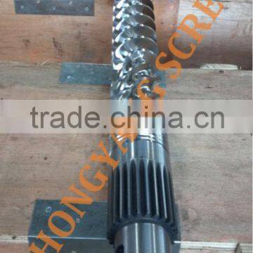 bimetallic hard chrome coated rubber extruder screw/ extruder equably