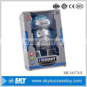 Lasted design sliver big remote control robot with light and music