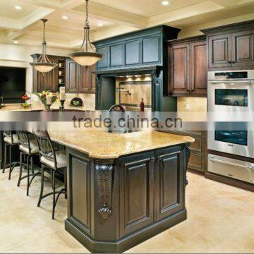 Dark color solid wood discontinued kitchen cabinets