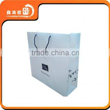 white art paper custom fabric cloth bag