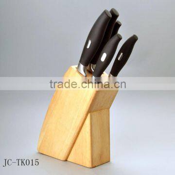 Elegant 6pcs kitchen knife set with a wooden block