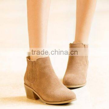 2015 Women Winter Half Boots Suede Leather Boots Lady Ankle Boots Suede Ankle Boots Beige Women Boots CP6694
