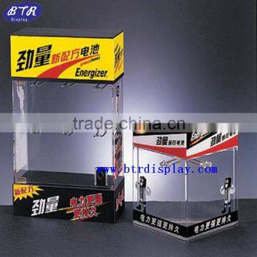 plastic acrylic battery display rack