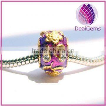 Wholesale Rondell Enemal All Types of Alloy Lucky Charm Beads for Jewerly Making