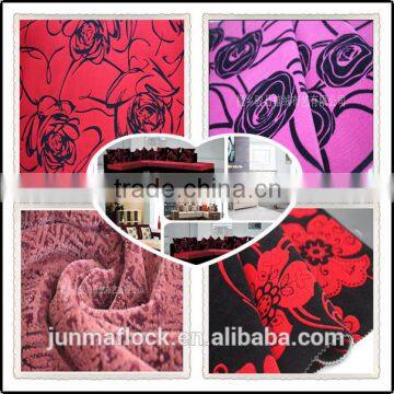 Grey Square Pattern Flock Print Fabric /flocking Fabric and Textile /flocked Upholstery Fabric for Antique Furniture photo-2