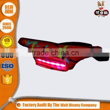 wholesale sport fanny pack running flip belt elastic running bag outdoor belt waist bag with led light