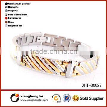 Titanium magnetic link bracelet jewelry