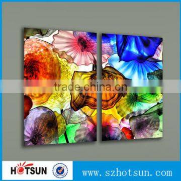 acrylic decoration custom shape wall painting with aluminium