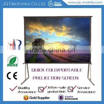 Low cost projector manufacturer 3d 200 inch outdoor fast fold projector screen