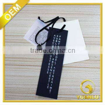 custom brand name hang tag paper tag for garment