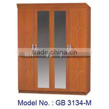 Large Wardrobe With Mirror MDF Bedroom Furniture Closet, classic furniture wardrobe, latest bedroom furniture designs, armoire