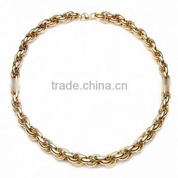 Stainless Steel Factory Twisted Chain Necklace Multilayer 18k Gold Bracelet Men Jewelry Sets photo-4