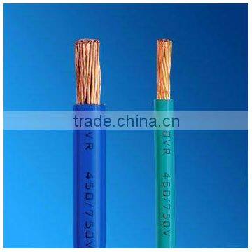 single core 16mm2 pvc wire for electric wiring semi-flexible&stranded copper China CCC BVR 450/750V