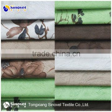 sofa fabric/burnout micro velboa bonded TC/printed fabric