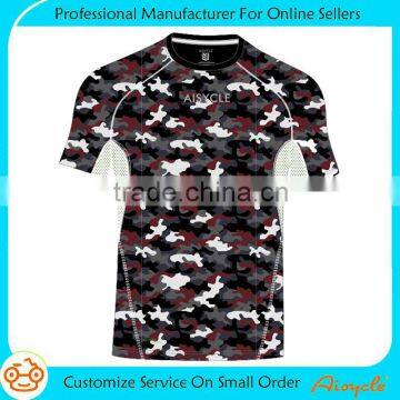 2016 New model army short sleeve printed t-shirt for men