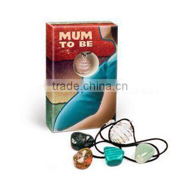 "Mom To Be" Gemstone Crystals Pendants Gifts Set Healing Stone Kit