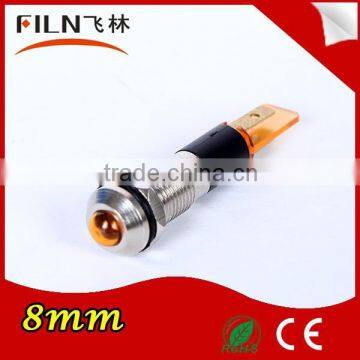 metal LED 8mm yellow led mini indicator lamp