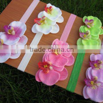 Moth Orchids Flowers with Baby Elastic Headbands Baby Hair Accessories IN STOCK