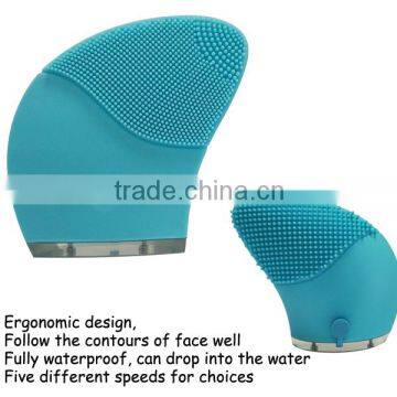 Natural Silicon Electric Facial Cleansing Brush for Face Skin Care Face Massage