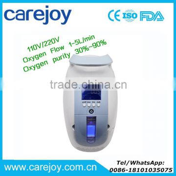 Carejoy Portable Oxygen Concentrator oxygenerator 1L/min-5L/min 30%~90% Oxygen purity