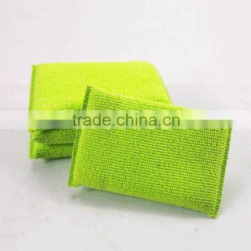 2016 New China Suppliers Microfiber Kitchen Cleaning Green Sponge Scouring Pad