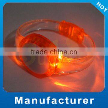 New Material Flashing LED Bracelet, Plastic Bangles, Plastic Wristband